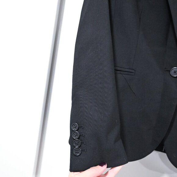 J. Crew Size 6 1035 Stretch Italian Wool Classic Black Blazer - Picture 3 of 8